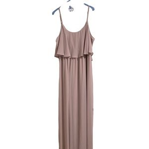 Show Me Your MuMu Caitlin Dress- Neutral Mauve Chiffon